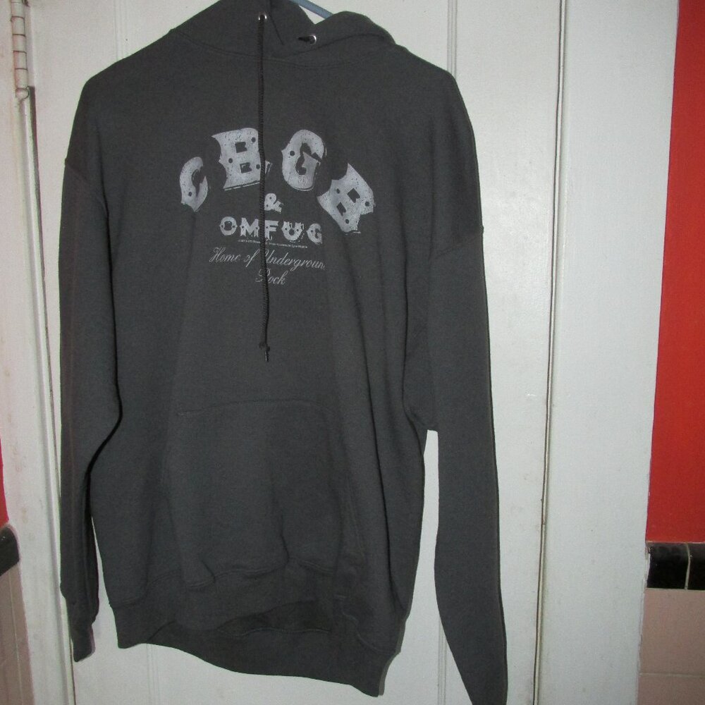 CBGB Hoodie Sweatshirt Unisex Size Large Cotton/poly Home of Underground Rock